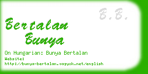 bertalan bunya business card